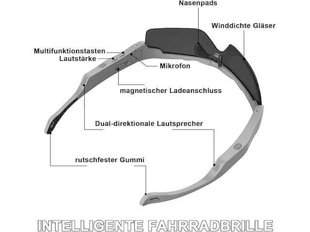 Xmenha fietsbril - afbeelding 2 van  6