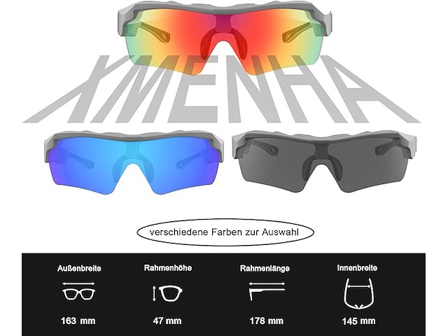 Xmenha fietsbril - afbeelding 3 van  6