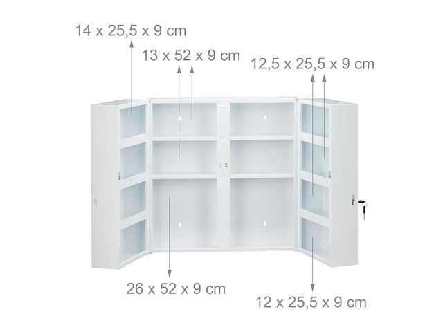 Xxl 2-deurs medicijnkast - afbeelding 5 van  6