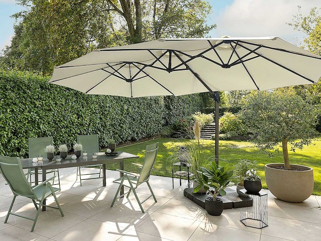 Xxl dubbele cantileverparasol - 460 x 270 cm - antraciet - afbeelding 1 van  10