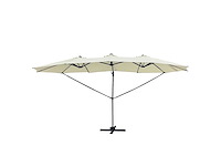 Xxl dubbele cantileverparasol - 460 x 270 cm - bordeaux - afbeelding 4 van  11