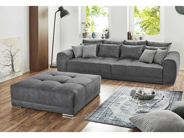 Xxl microvezel zitzak grijs - afbeelding 2 van  4