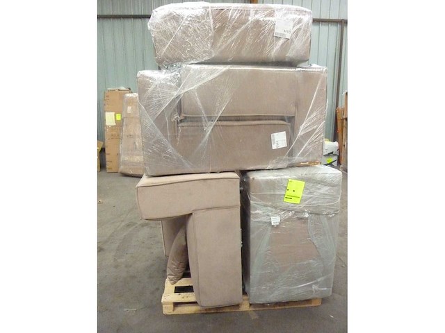 Xxl modulaire hoekbank cappuccino in linnen 430 cm - rechts - afbeelding 10 van  18