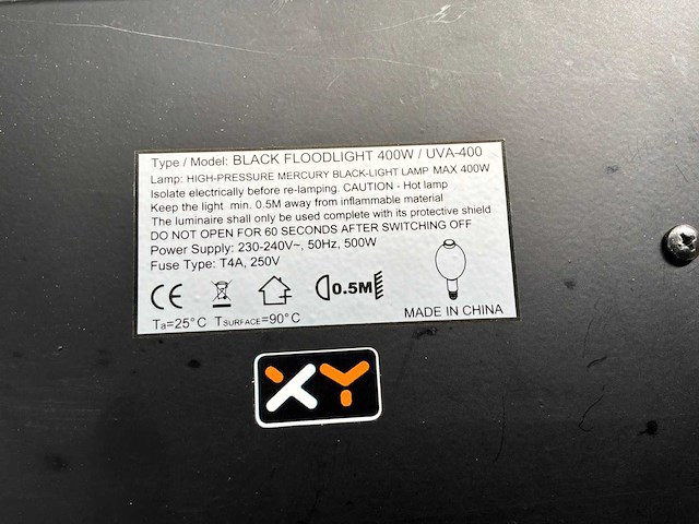 Xy uva-400 black floodlight (2x) - afbeelding 3 van  7