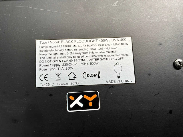 Xy uva-400 black floodlight (2x) - afbeelding 3 van  7