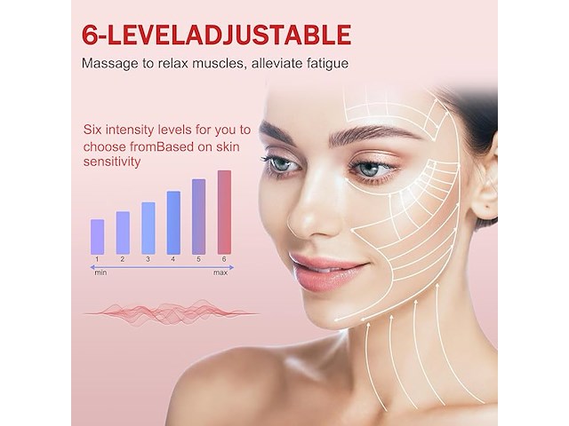 Yaasier elektrische v-vormige gezichtsmassager - afbeelding 3 van  4