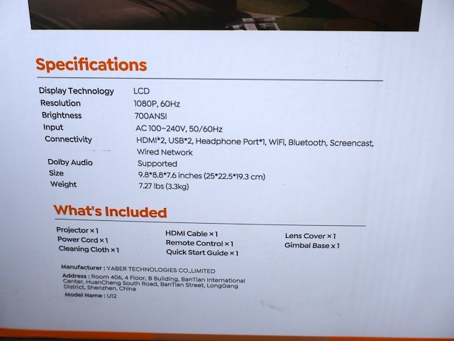 Yaber projector - afbeelding 3 van  3