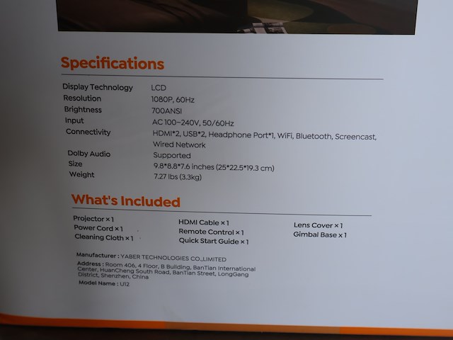 Yaber projector - afbeelding 3 van  3