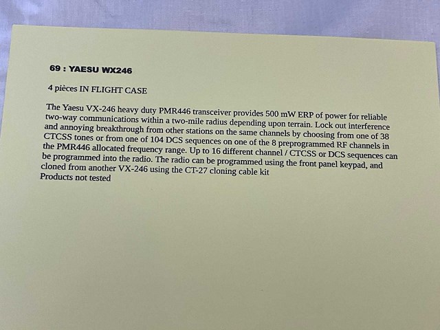 Yaesu wx246 walkie-talkie (4x) - afbeelding 3 van  3