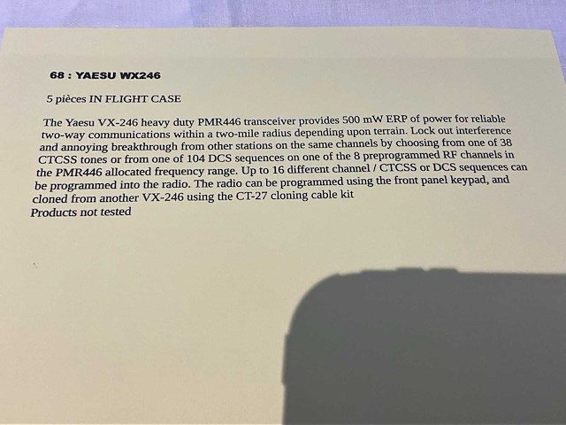 Yaesu wx246 walkie-talkie (5x) - afbeelding 3 van  3