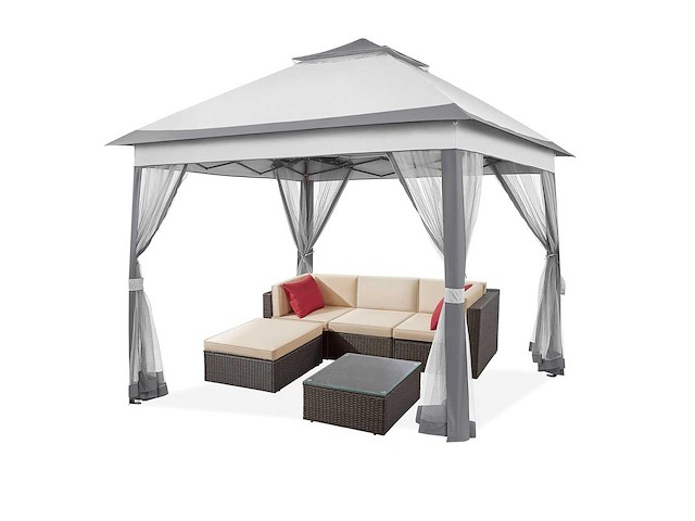 Yaheetech 3,3×3,3 m paviljoen met zijwanden - afbeelding 1 van  2