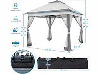 Yaheetech 3,3×3,3 m paviljoen met zijwanden - afbeelding 2 van  2