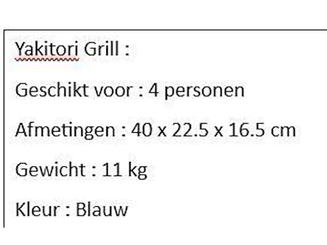Yakitori grill blauw - afbeelding 2 van  2