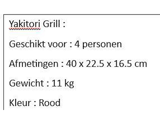 Yakitori grill rood - afbeelding 2 van  2