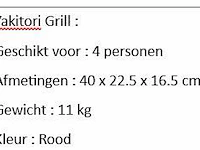 Yakitori grill rood - afbeelding 2 van  2