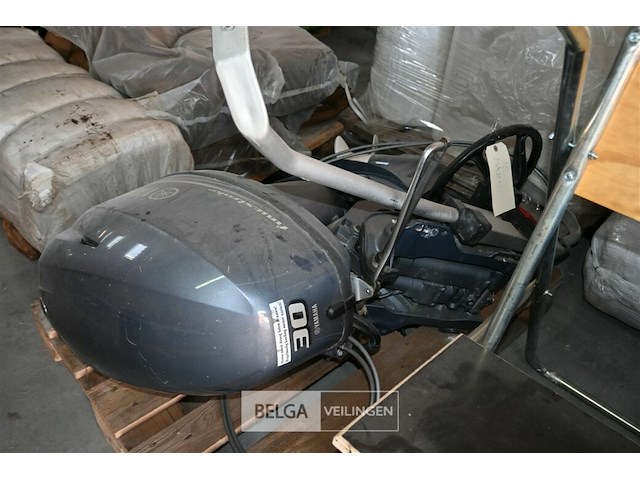 Yamaha motor voor boot + karretje - afbeelding 10 van  11