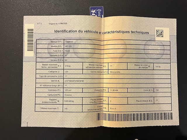 Yamaha mt-125 re29 motorfiets - afbeelding 4 van  13
