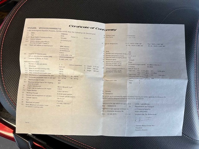 Yamaha xmax250a scooter - afbeelding 16 van  28