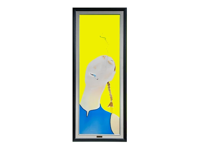 Yan yu (1964), a series of two portraits of 'smoker i' and 'smoker ii', oil on canvas 49 x 149 cm. (19.28 x 58.65 in.), frame: 66 x 167 cm. (25.98 x 65 3/4 in.) - afbeelding 4 van  7