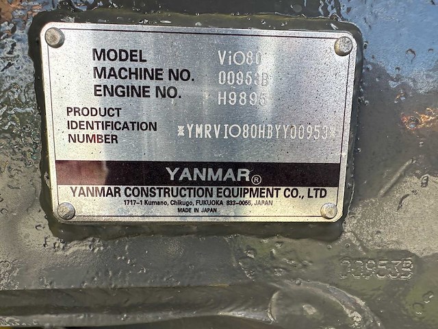 Yanmar - 2011 - vio80 - midigraafmachine - afbeelding 31 van  37