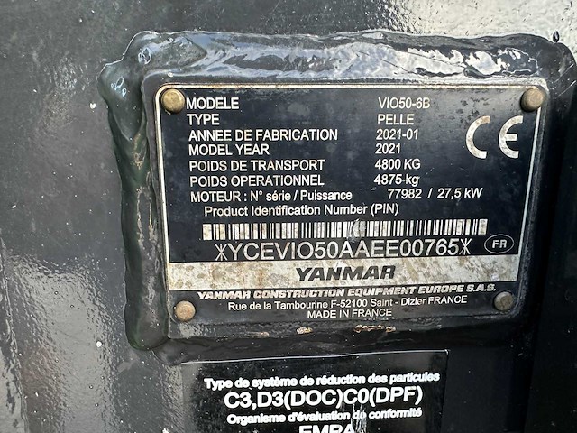 Yanmar - 2021 - vio50-6b - midigraafmachine - afbeelding 34 van  41