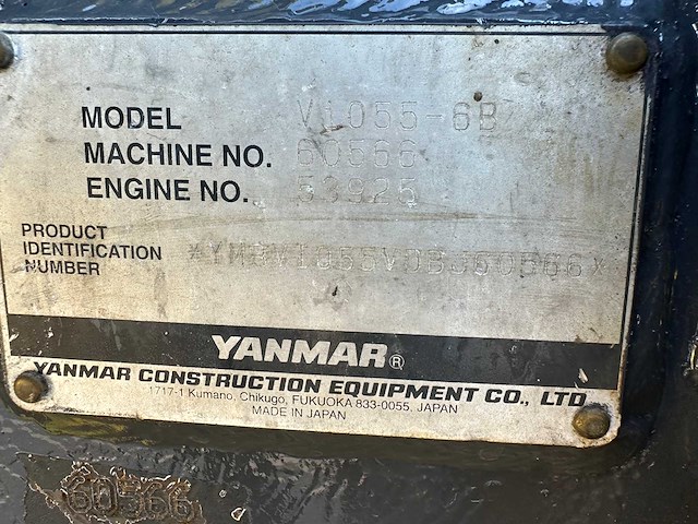 Yanmar - vio55-6b - midigraafmachine - afbeelding 9 van  40