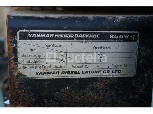 Yanmar b55w-1 wielgraafmachine met cabine (vin:1655) - afbeelding 15 van  18