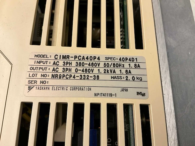 Yaskawa cimr-pca40p4 606pc3 frequentieregelaar (2x) - afbeelding 5 van  5
