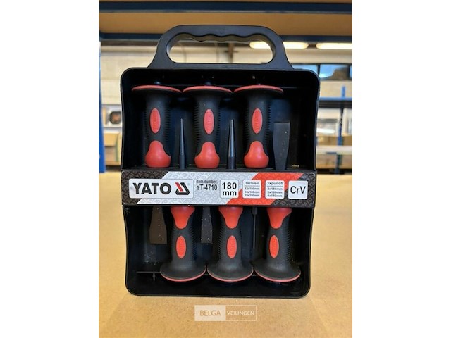 Yato beitel en doorslag - set - 6-delig - afbeelding 2 van  2