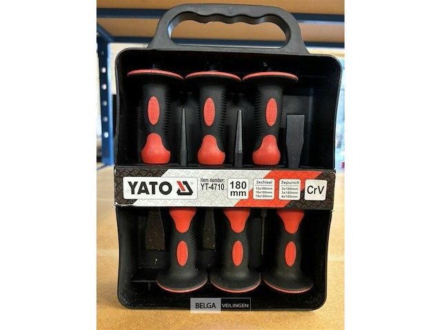 Yato beitel en doorslag - set - 6-delig - afbeelding 2 van  2