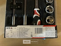 Yato doppenset met ratel - opname 3/8 - 22-delig - afbeelding 4 van  4