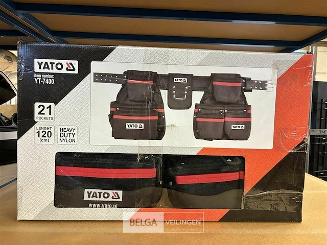 Yato gereedschapstas - met kruk - zwart - rood - afbeelding 1 van  2