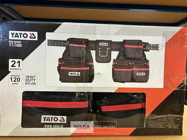 Yato gereedschapstas - met kruk - zwart - rood - afbeelding 2 van  2