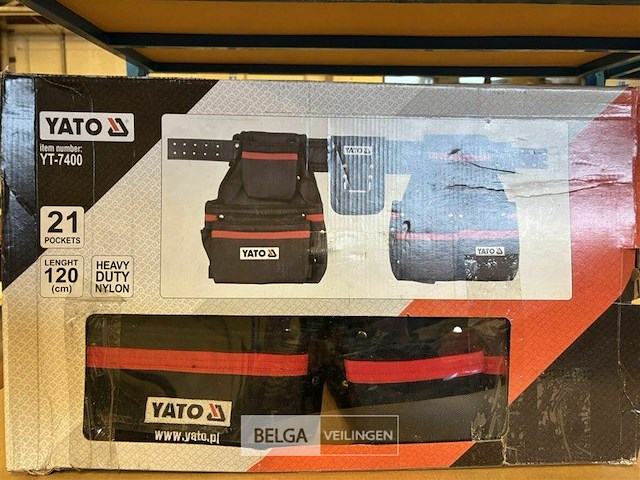 Yato gereedschapstas met kruk - zwart - rood - afbeelding 2 van  4