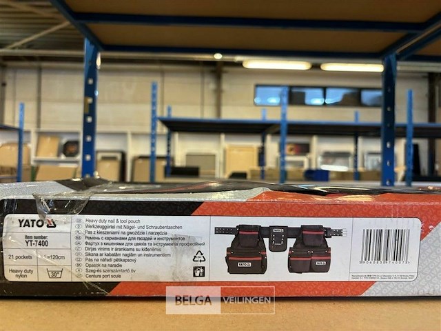 Yato gereedschapstas met kruk - zwart - rood - afbeelding 3 van  4