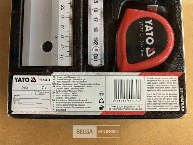Yato meetset - 5-delig - module van robuust kunstof - afbeelding 5 van  5