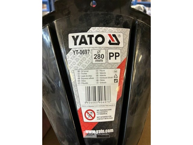 Yato olietrechter - 280 mm - polypropyleen - zwart - afbeelding 4 van  4