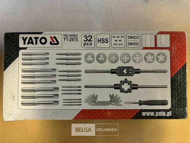Yato tap en snijmoeren set - 32-delig - afbeelding 2 van  2