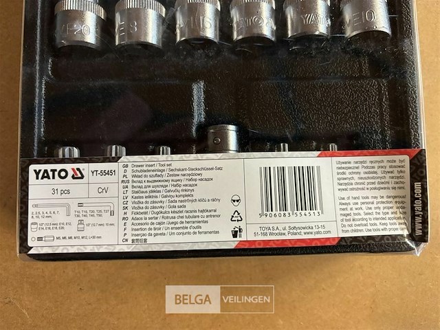 Yato torx set - 31-delig - chrome vanadium staal - afbeelding 4 van  4