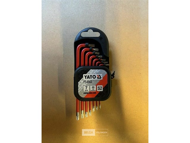 Yato torx stiftsleutelset - 7-delig - met gereedschapshouder - afbeelding 1 van  3