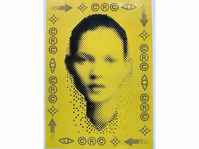 Yellow kate moss decoratieve print - afbeelding 1 van  2