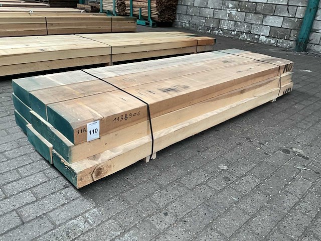Yellow poplar balken 105 mm ca. 1 m³ - afbeelding 4 van  5