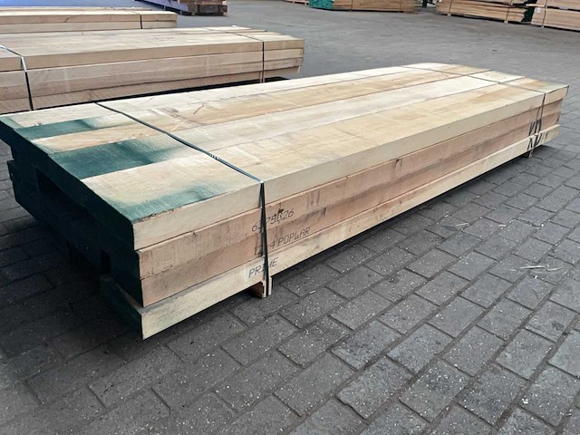Yellow poplar balken 80 mm ca. 0,9 m³ - afbeelding 2 van  5