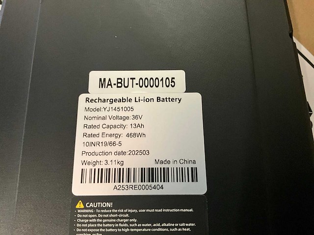 Yj1451005 li-ion fietsbatterij (50x) - afbeelding 6 van  6