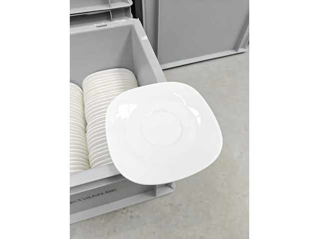 Yong - koffieondertas - porselein: koffieondertas vierkant yong (34x) - afbeelding 2 van  2