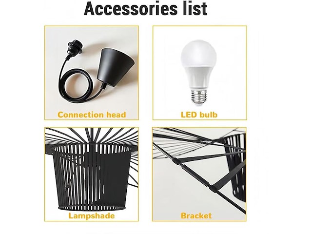 Yoniisea vintage hanglamp - afbeelding 2 van  3