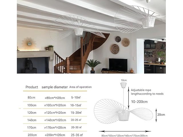 Yoniisea vintage hanglamp - afbeelding 3 van  4