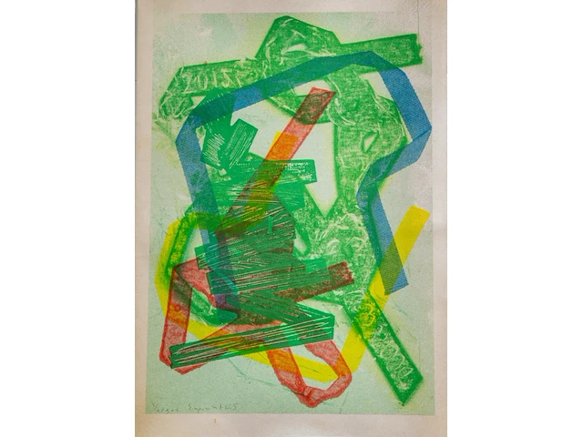 Yorgos sapountzis (1976), 'akt in schleifen', 2014, n° 119/150, risograph 29.5 x 21 cm. (11.60 x 8.26 in.) - afbeelding 1 van  4