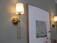 Yosoan wandlamp met stoffen kap - afbeelding 1 van  2