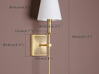 Yosoan wandlamp stoffen kap - afbeelding 3 van  4